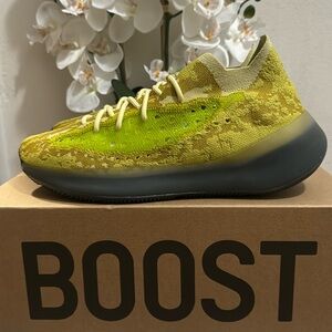 Green brown and grey Yeezy Boost 380